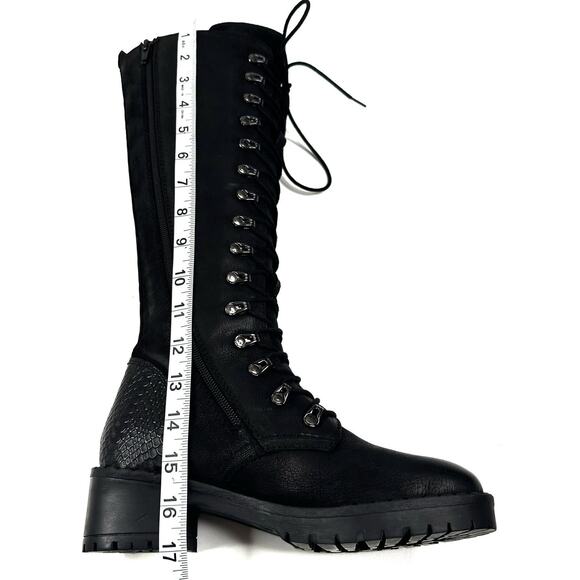 Vintage Foundry Co. Henrietta Black Leather Lace-Up Tall Boots Womens 6 New $220 - Picture 8 of 13